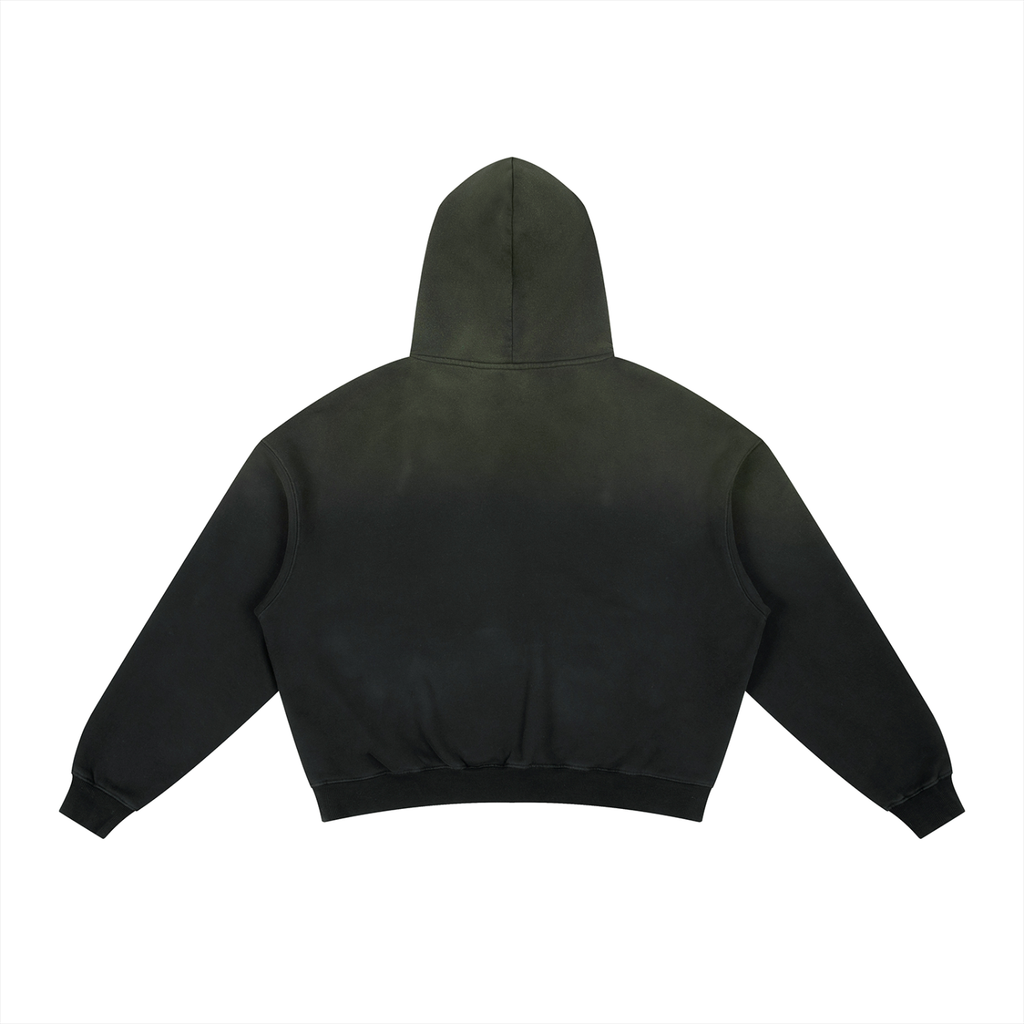 Frayed Sunfade Boxy Fleece Hoodie