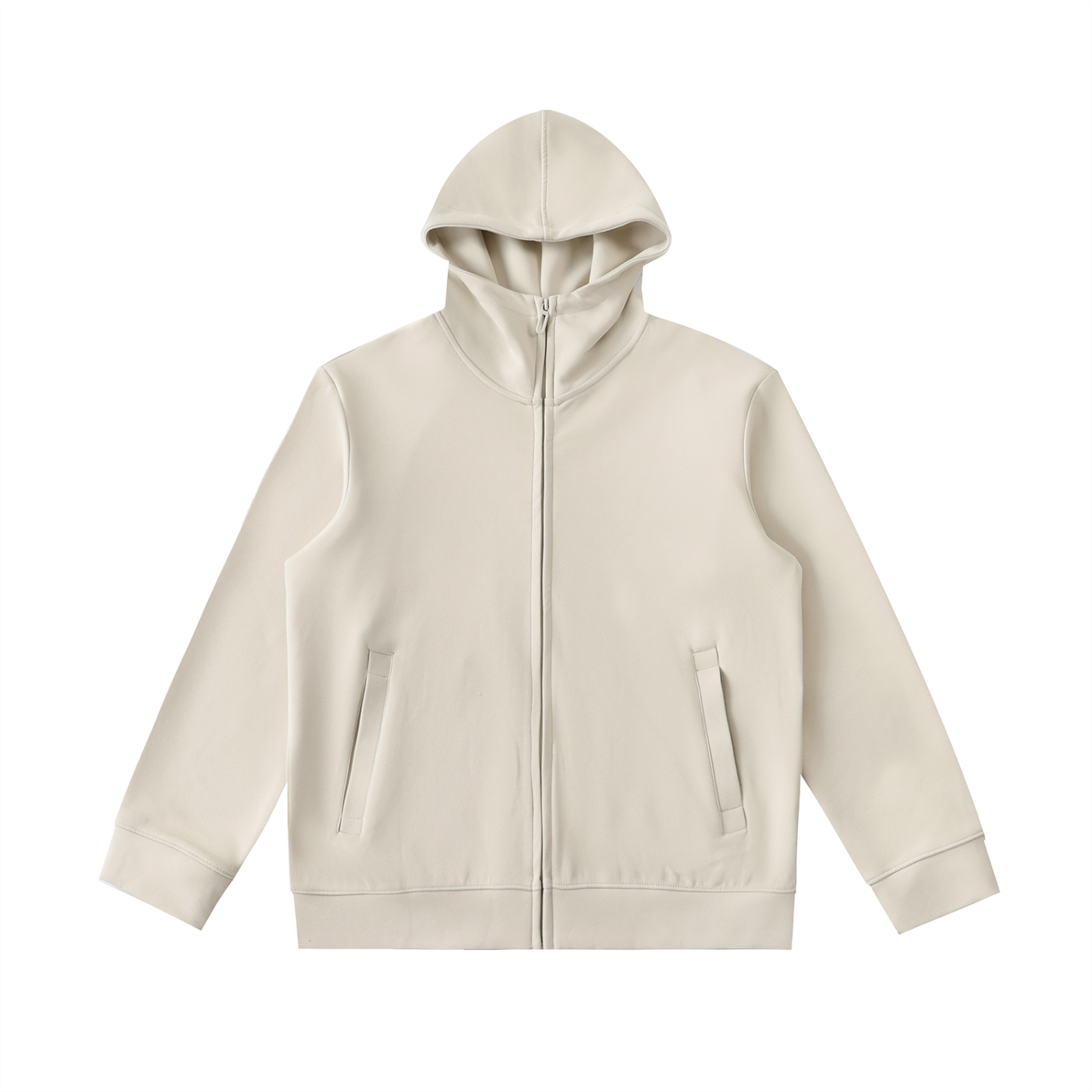 Essential Heavyweight High Neck  Zip-Up Hoodie