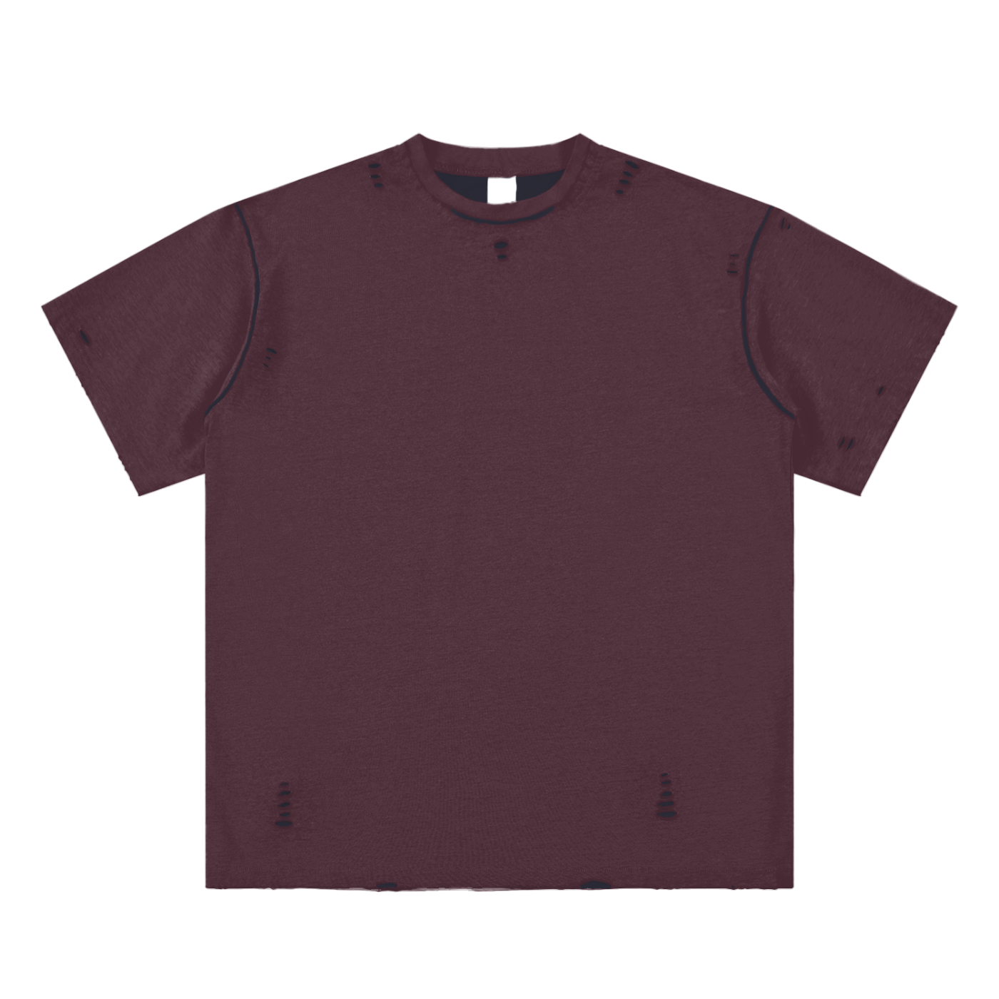 Hand-frayed Reversible T-shirt