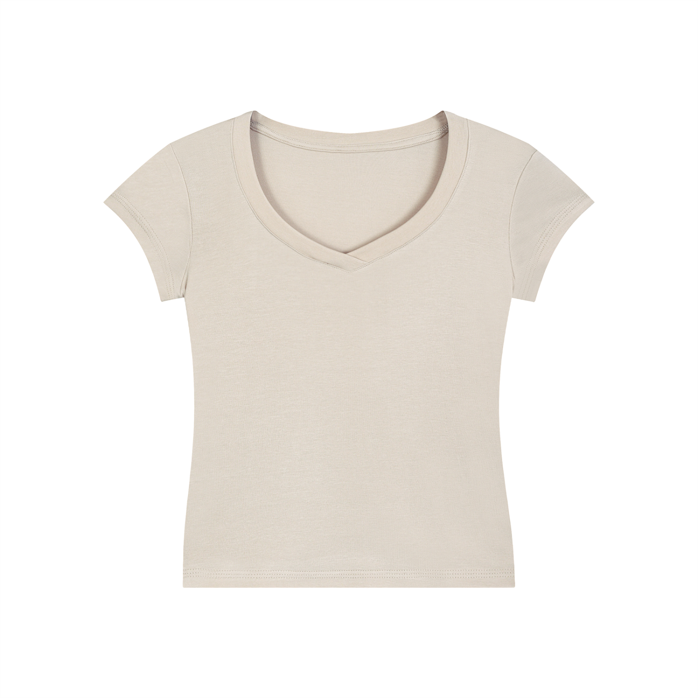 Essential V-Neck Bodycon T-Shirt