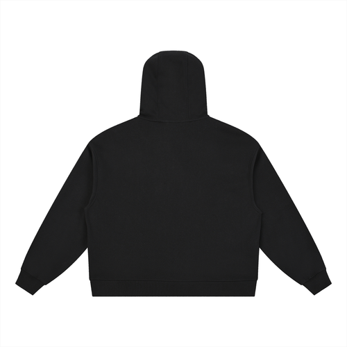 Boxy Button Placket Hoodie