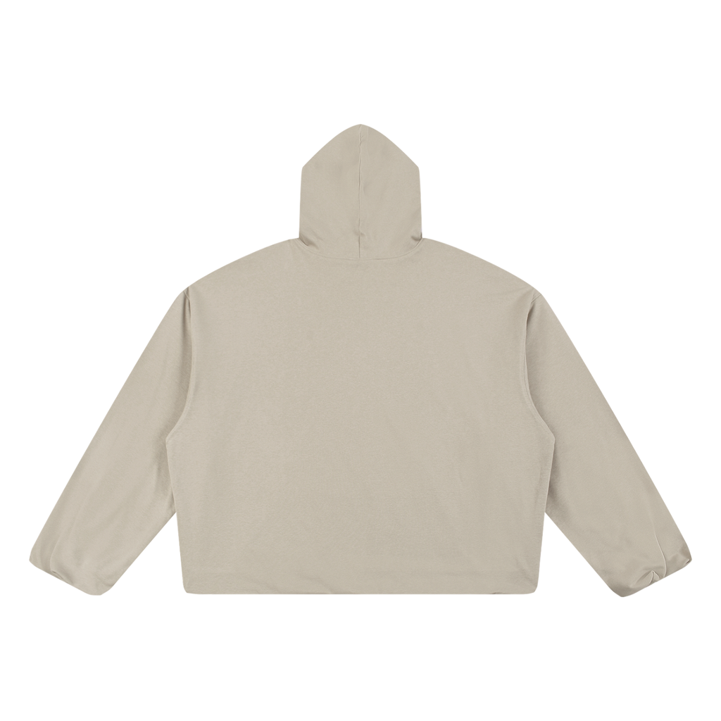 Boxy Gather-Hem Hoodie