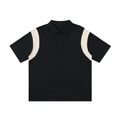 Contrast Panel Cotton Polo Shirt