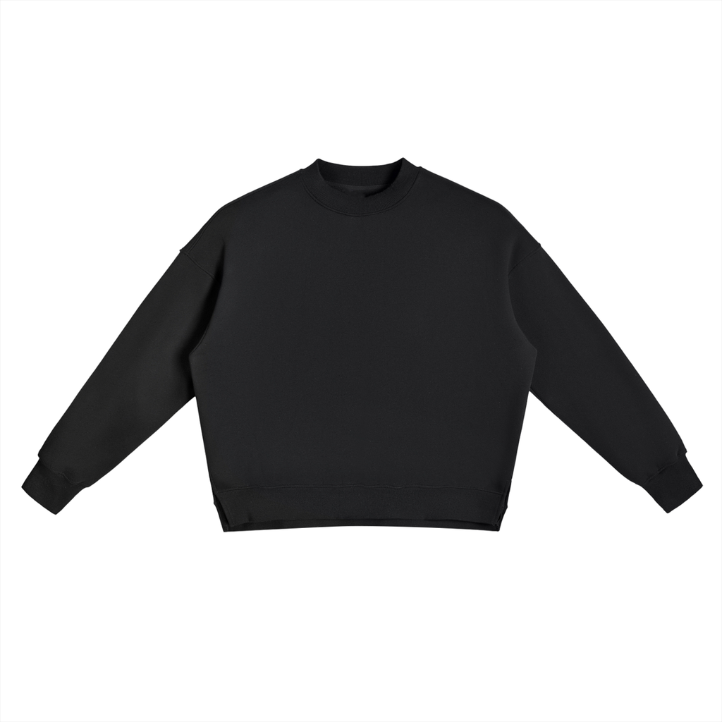 Fleece Side Slit Crewneck Sweatshirt